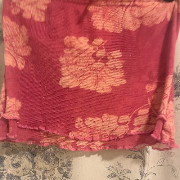 Pink and Cream Floral  tube top free people size extra small - Picture 1 of 4